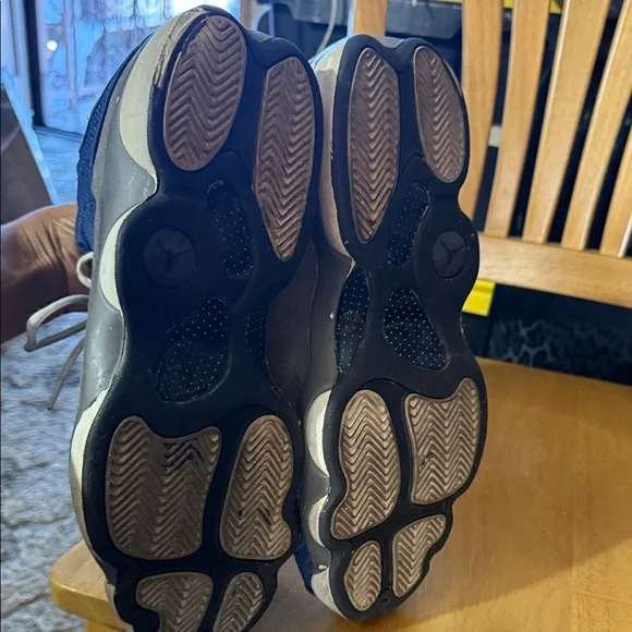 Jordan Navy and White High-Top Sneakers - Picture 8 of 8